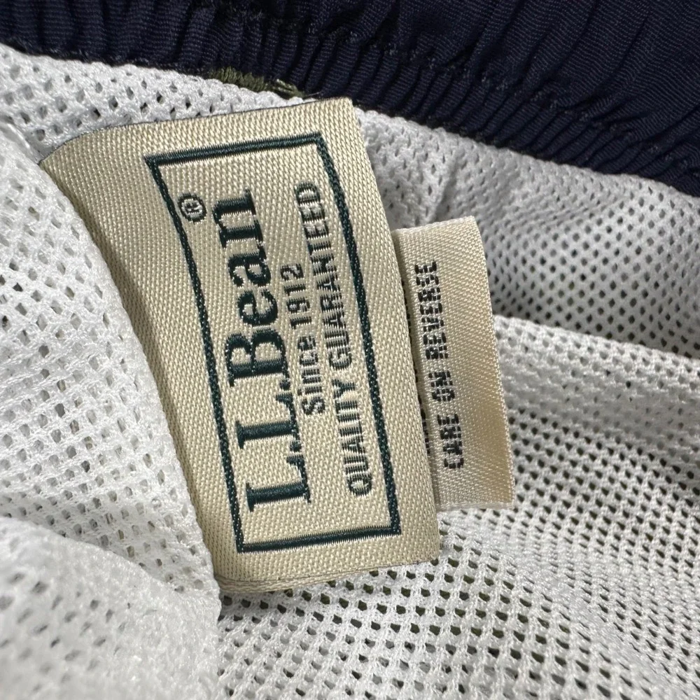 L.L.‎ Bean Supplex Nylon Swim Trunks Mens Small Olive Green Mesh Lined